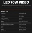SY-VLED7014-C-VID 70w video licht 14Ah batterijpak